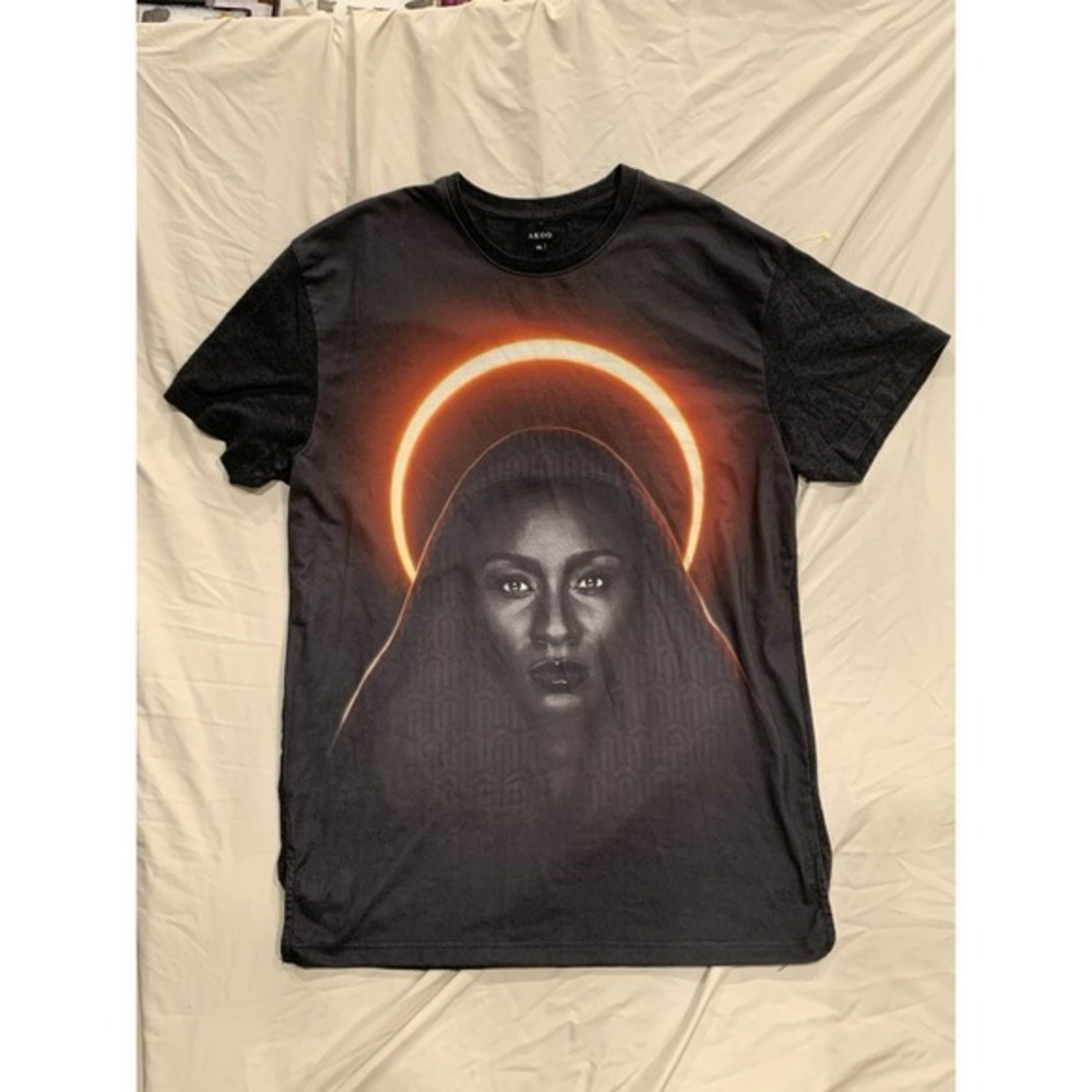 AKOO 3XL A King Of Oneself T.I. Black Men's Tshirt Halo Face Art Tee Streetwear